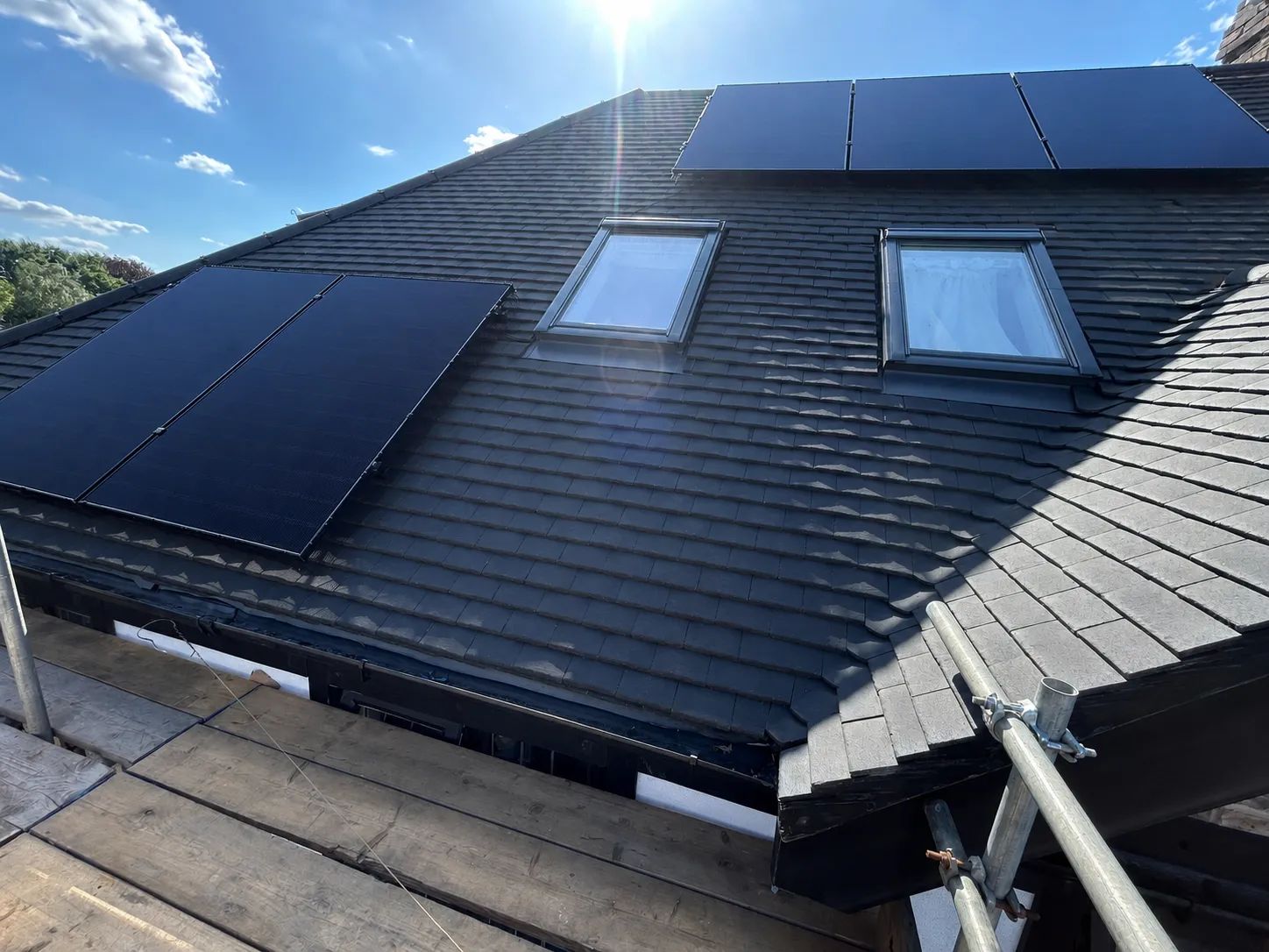 Completed ECONEXIS solar panel installation in Essex